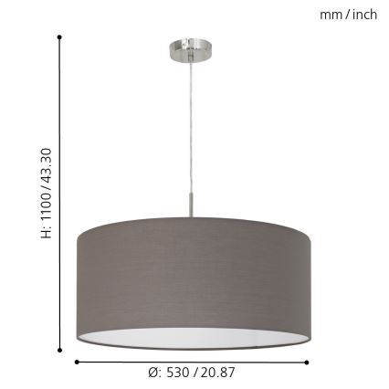 Eglo - Hängeleuchte 1xE27/60W/230V