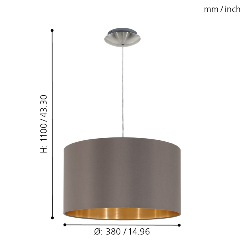 Eglo - Hängeleuchte an Kabel 1xE27/60W/230V