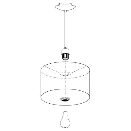 Eglo - Kronleuchter am Kabel 1xE27/60W/230V