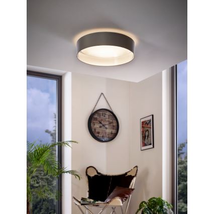 Eglo 31623 - LED-Deckenleuchte MASERLO LED/16W/230V 3000K Ø 40,5 cm grau/silber