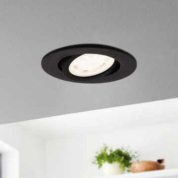 Eglo 31695 - LED-RGBW- Dimmbare Einbauleuchte SALICETO-Z LED/4,7W/230V 2700-6500K schwarz