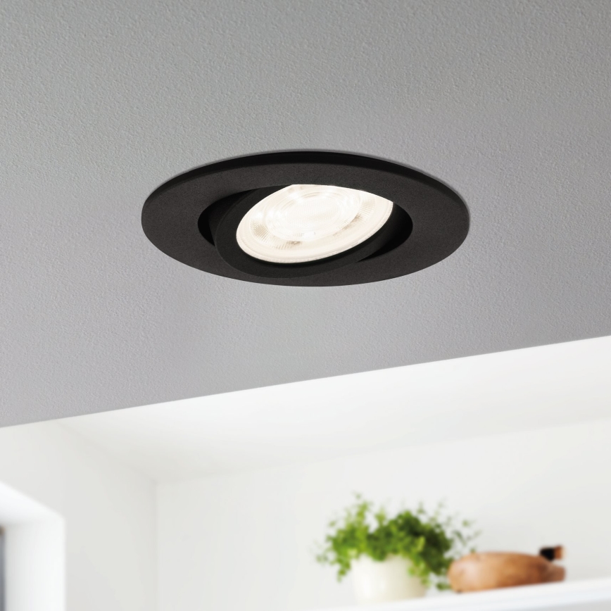Eglo 31695 - LED-RGBW- Dimmbare Einbauleuchte SALICETO-Z LED/4,7W/230V 2700-6500K schwarz