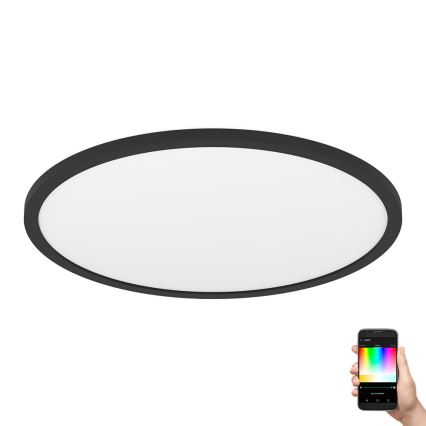 Eglo 31704 - LED RGBW dimmbare Deckenleuchte ROVITO-Z 1xLED/16,5W/230V 2700-6500K Ø 42 cm schwarz