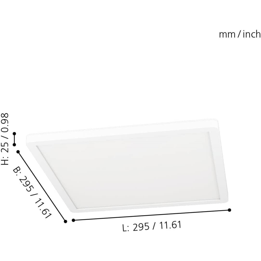Eglo 31706 - Dimmbare LED-RGBW-Deckenleuchte ROVITO-Z LED/14,6W/230V 2700-6500K schwarz