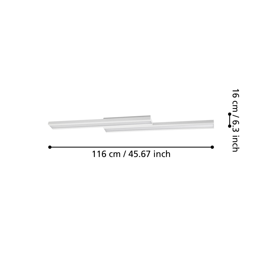 Eglo 31713 - Dimmbare LED-RGBW-Deckenleuchte SALITERAS-Z LED/20,4W/230V 2700-6500K weiß