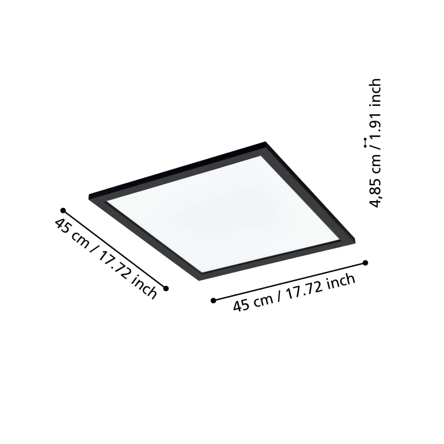 Eglo 31724 - Dimmbare LED-Deckenleuchte SALOBRENA-Z LED/21,5W/230V 2700-6500K schwarz