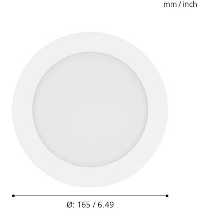 Eglo 31742 - LED dimmbar Badezimmer-Einbauleuchte FUEVA-Z LED/10,5W/230V 2700-6500K IP44 weiß Durchmesser 16,5 cm