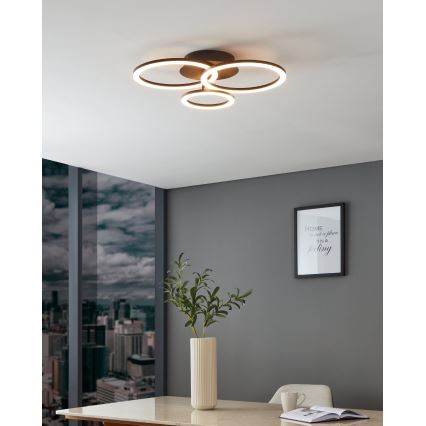 Eglo 31771 - Dimmbare LED-Deckenleuchte PARRAPOS-Z LED/33W/230V 3000-6500K schwarz