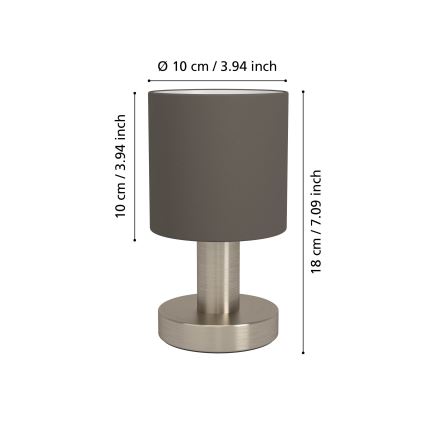 Eglo - Tischleuchte 1xE14/40W/230V braun/mattchrom