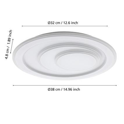 Eglo - LED-Deckenleuchte LED/14,7W/230V d 38 cm