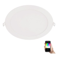 Eglo 32315 - LED RGBW dimmbare Deckeneinbauleuchte FUEVA-CW LED/16W/230V 2700-6500K Ø 22,5 cm weiß