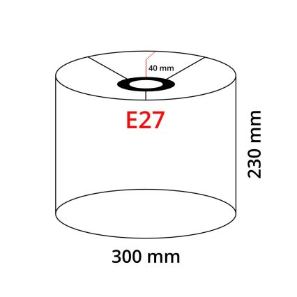 Eglo 32488 - Universeller Lampenschirm TUNJA für E27 Ø 30 cm, taupe