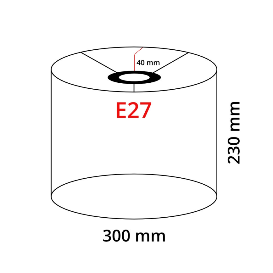 Eglo 32488 - Universeller Lampenschirm TUNJA für E27 Ø 30 cm, taupe