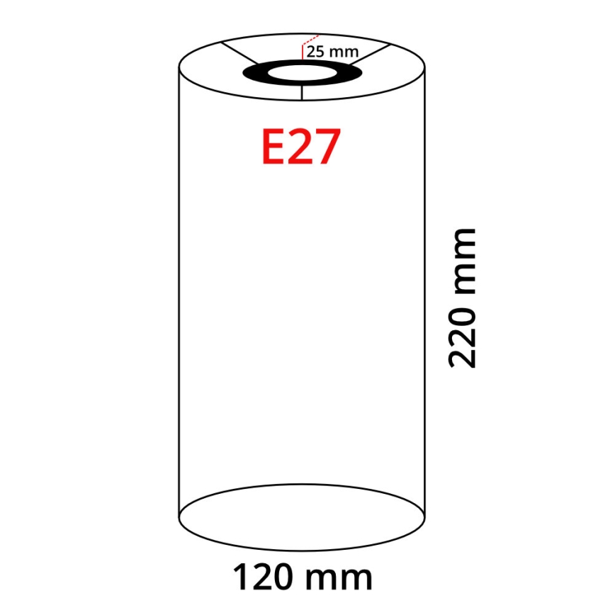 Eglo 32498 - Universal-Lampenschirm TUNJA E27 d 12 cm weiß