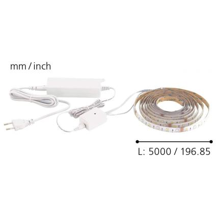 Eglo - LED RGB CCT Streifen 5m STRIPE-C LED/16W/230V