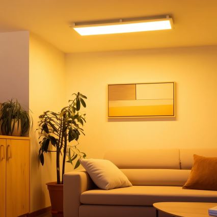 Eglo 32734 - Dimmbares LED-RGBW-Panel – Oberflächenmontage/Einbau 2in1 SALOBRENA-C LED/34W/230V weiß + Fernbedienung