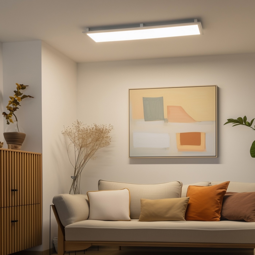 Eglo 32734 - LED RGBW dimmbar Aufbau-Deckenleuchte 2-in-1 SALOBRENA-C LED/34W/230V Weiß + Fernbedienung