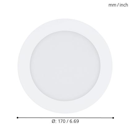 Eglo - LED RGB dimmbares Einbauleuchte FUEVA-C LED/10,5W/230V