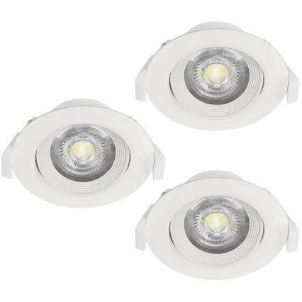 Eglo - SET 3x Einbaustrahler SARTIANO 1xLED/5W/230V