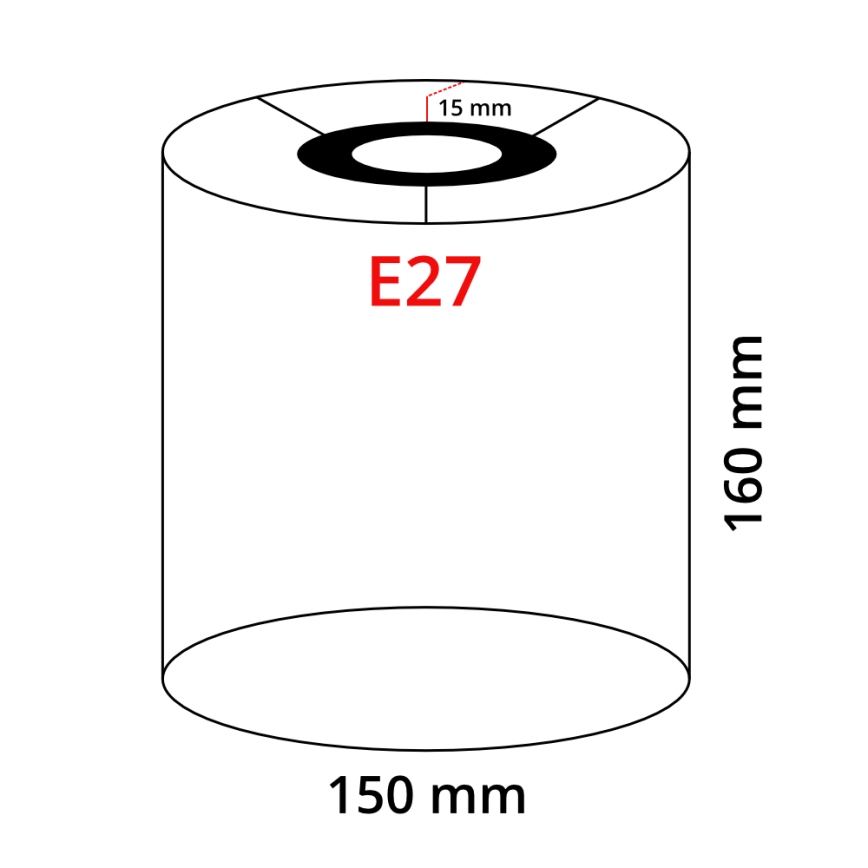 Eglo 32912 - Universeller Lampenschirm TUNJA für E27, Ø 15 cm, cremefarben