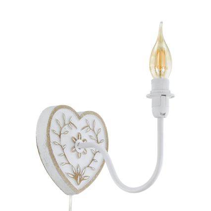 Eglo 33004 - Wandleuchte 1xE14/40W/230V weiß/Patina