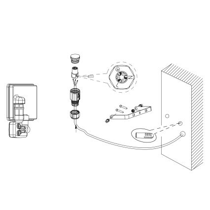 Eglo - LED-Flutlicht mit Sensor LED/50W/230V IP44