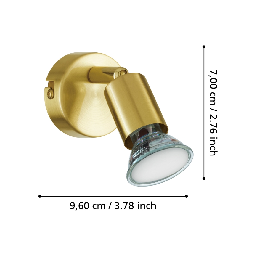 Eglo - LED-Wandstrahler 1xGU10/2,8W/230V 3000K golden