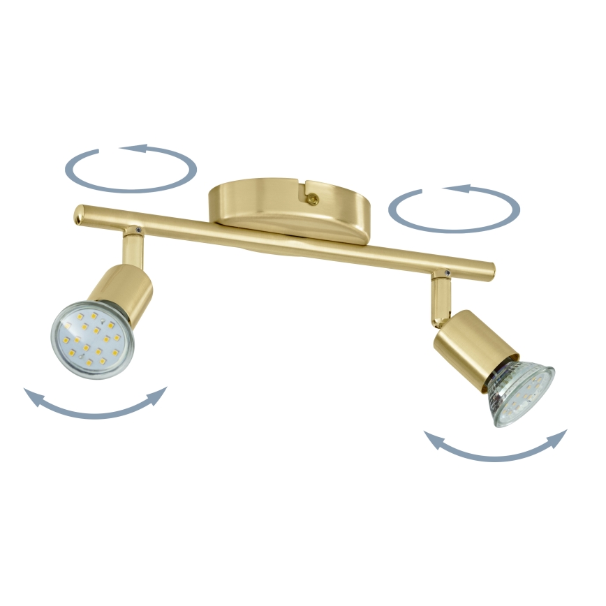 Eglo - LED-Strahler 2xGU10/2,8W/230V 3000K golden