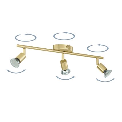 Eglo - LED-Strahler 3xGU10/2,8W/230V 3000K golden