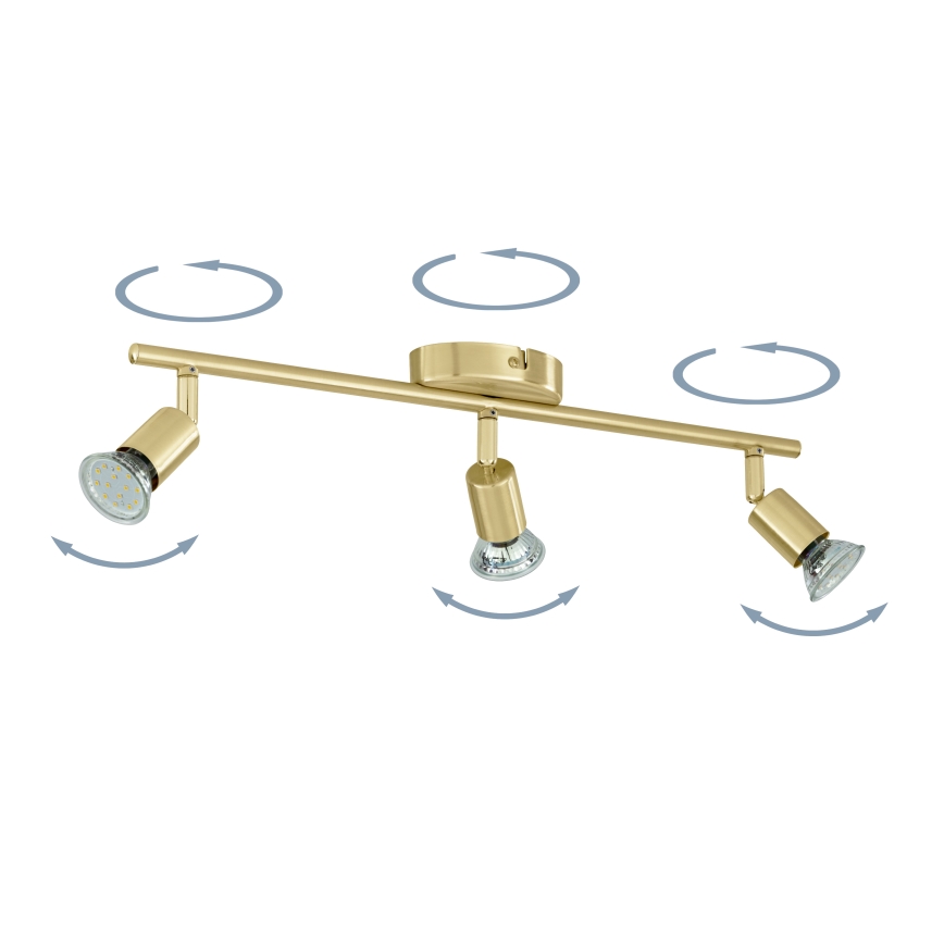 Eglo - LED-Strahler 3xGU10/2,8W/230V 3000K golden