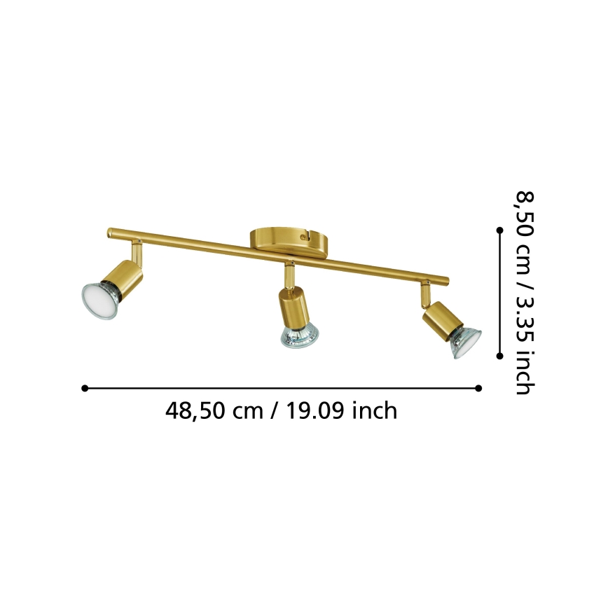 Eglo - LED-Strahler 3xGU10/2,8W/230V 3000K golden