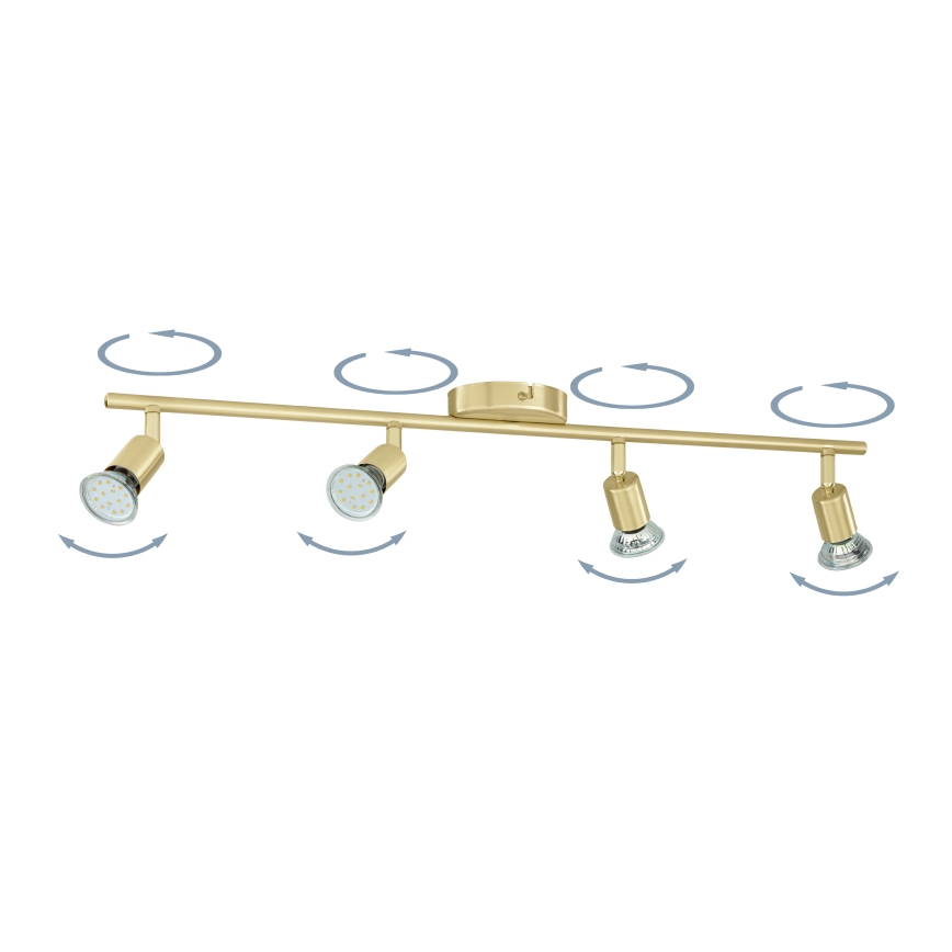 Eglo - LED-Strahler 4xGU10/2,8W/230V 3000K golden