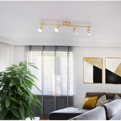 Eglo - LED-Strahler 4xGU10/2,8W/230V 3000K golden