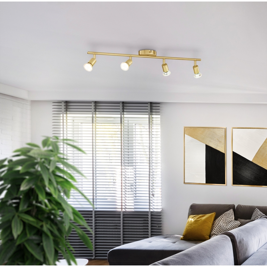 Eglo - LED-Strahler 4xGU10/2,8W/230V 3000K golden