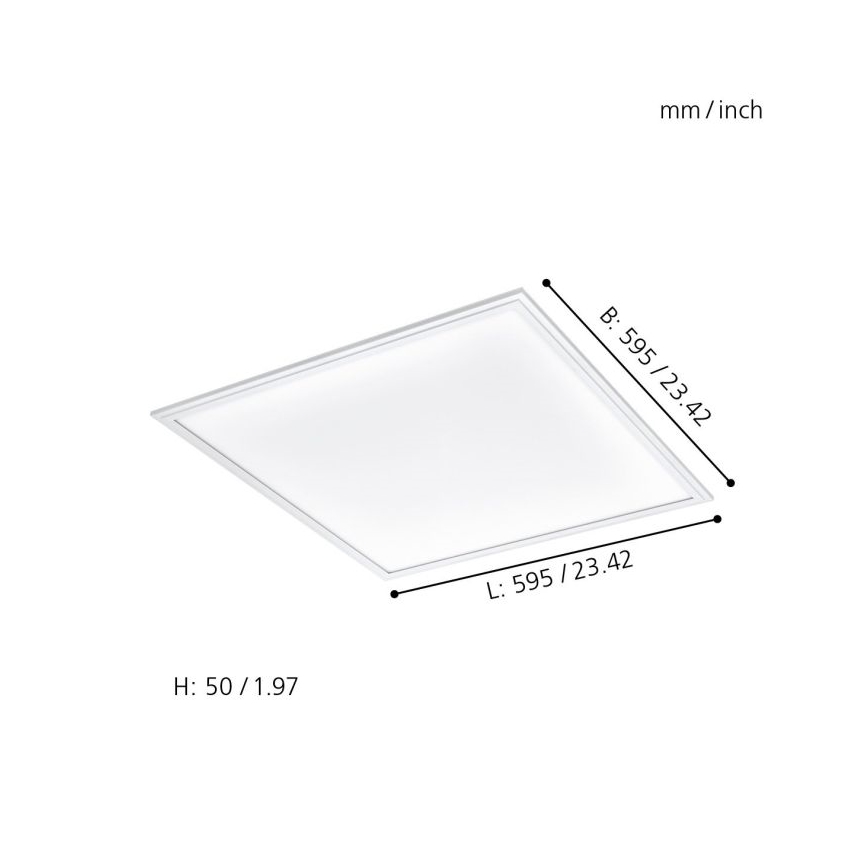 Eglo 33204 - Dimmbare LED-RGBW-Leuchte SALOBRENA-C LED/34W/230V 2700-6500K + Fernbedienung