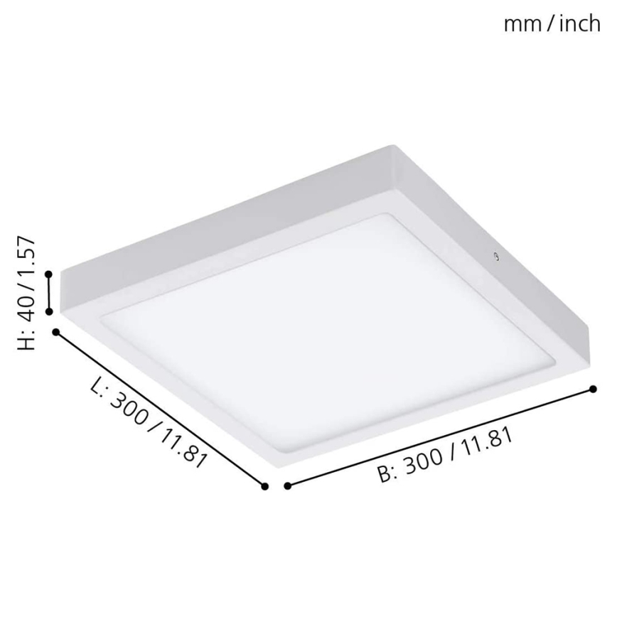 Eglo 33209 - LED RGBW dimmbare Deckenleuchte FUEVA-C LED/21W/230V 2700-6500K 30x30 cm weiß