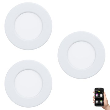 Eglo 33217 - SET 3x Dimmbare LED-RGBW-Einbauleuchte FUEVA LED/3W/230V