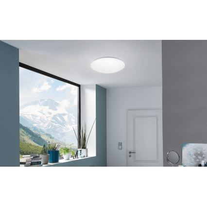 Eglo 33219 - LED RGBW dimmbare Deckenleuchte GIRON-C LED/17W/230V Ø 30 cm weiß
