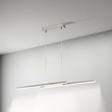 Eglo 33232 - LED RGBW dimmbare Pendelleuchte an Kabel FRAIOLI-C 2xLED/17W/230V mattchrom