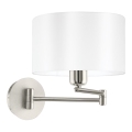 Eglo 33269 - Wandleuchte PASTERI 1xE27/60W/230V matt Chrom/weiß