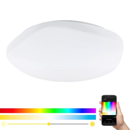 Eglo 33272 - Dimmbare LED-RGBW-Deckenleuchte TOTARI-C LED/34W/230V 2700-6500K weiß + Fernbedienung