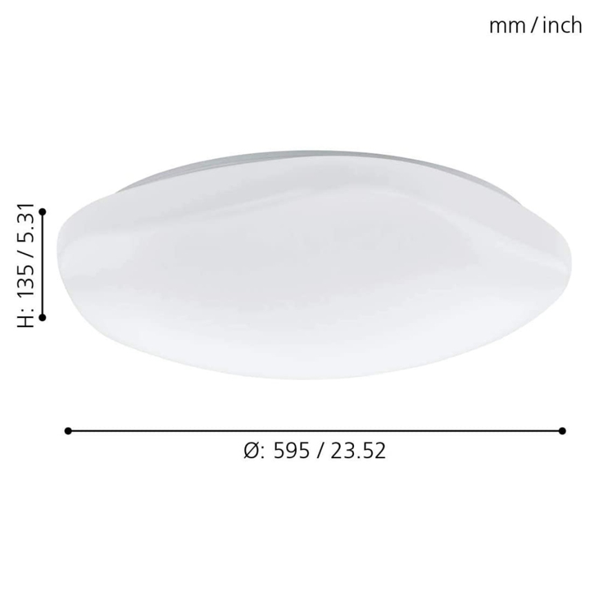 Eglo 33272 - Dimmbare LED-RGBW-Deckenleuchte TOTARI-C LED/34W/230V 2700-6500K weiß + Fernbedienung