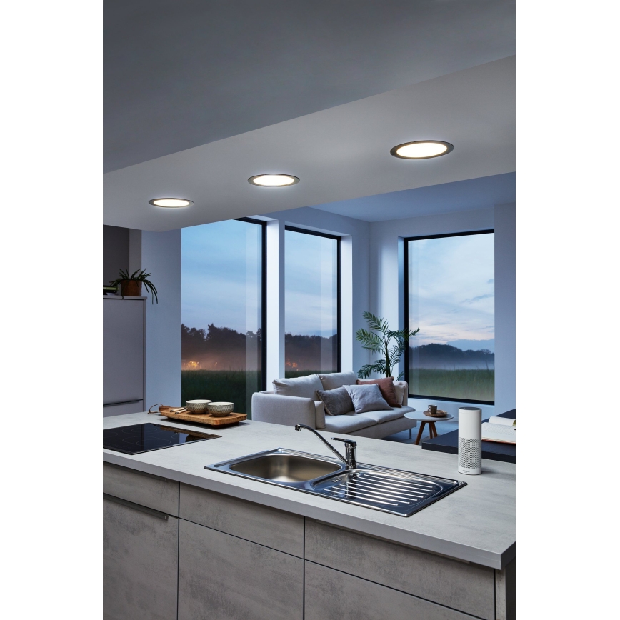 Eglo 33317 - LED RGBW dimmbares Einbau-Downlight FUEVA-C LED/15,6W/230V 2700-6500K Ø 22,5 cm