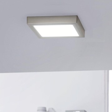 Eglo 33319 - LED RGBW dimmbare Deckenleuchte FUEVA-C LED/15,6W/230V 2700-6500K 22,5x22,5 cm mattchrom