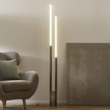 Eglo 33323 - Dimmbare LED-RGBW-Stehleuchte FRAIOLI-C 2xLED/17W/230V 2700-6500K matt Chrom