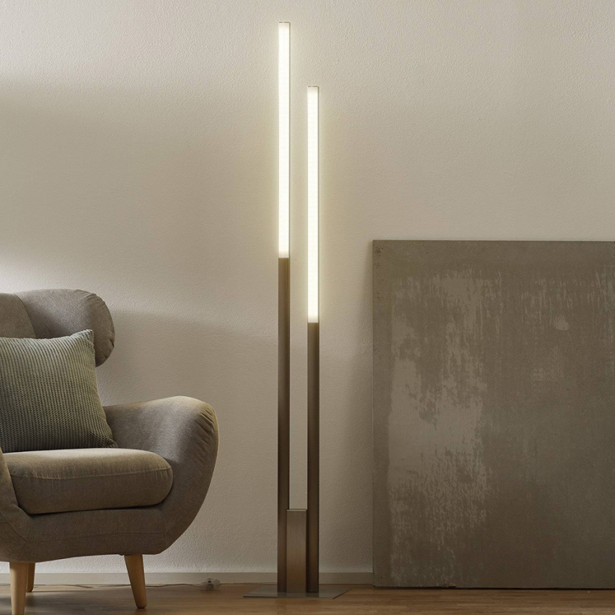 Eglo 33323 - Dimmbare LED-RGBW-Stehleuchte FRAIOLI-C 2xLED/17W/230V 2700-6500K matt Chrom