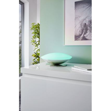 Eglo 33324 - LED RGBW dimmbare Tischlampe FRATTINA-C 1xLED/18W/230V mattchrom