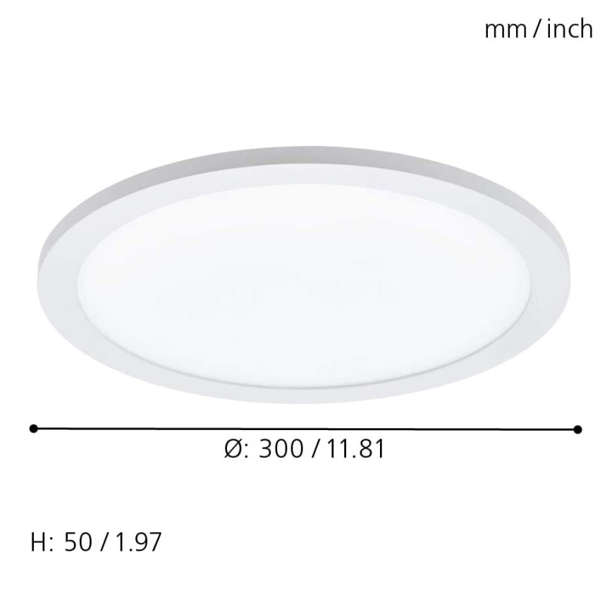 Eglo 33341 - LED RGBW dimmbare Deckenleuchte SARSINA-C LED/16W/230V 2700–6500K Ø 30 cm + Fernbedienung