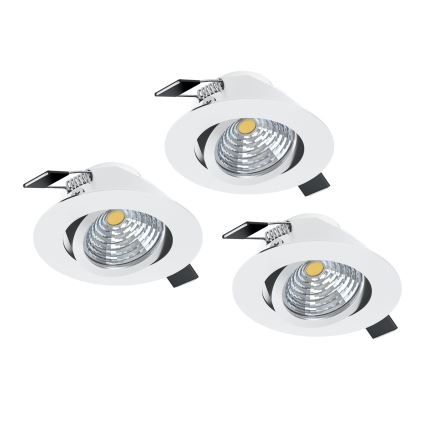 Eglo - SET 3x Dimmbare LED-Leuchte 3xLED/6W/230V weiß