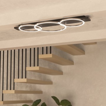 Eglo 33488 - LED Deckenleuchte BOYAL 2xLED/12W/230V + LED/12W schwarz